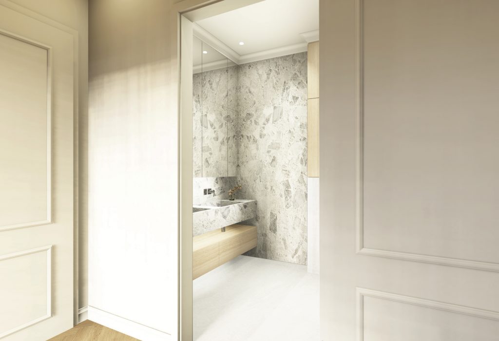 Modernes Badezimmer mit edle Materialien und feine Details